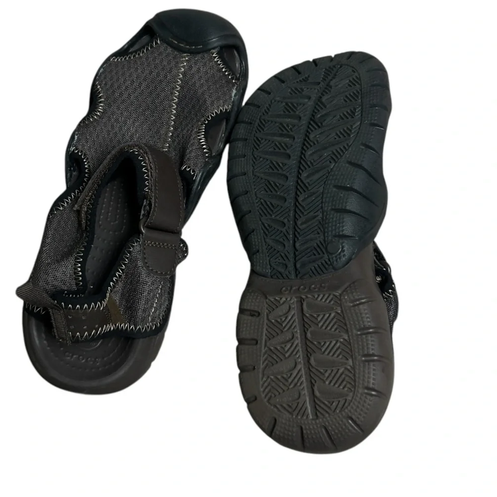 Crocs Men's Swiftwater Casual Sandal, Espresso/Espresso Size 8